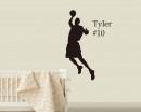 Basketball Man Customized Name with Number Decal For Children